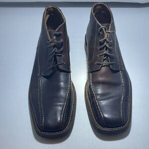 BOTTESINI  Italian Lace Up Square Toe Sz 43(EU)US(10) Brown Leather Ankle Boots